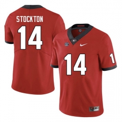 Men #14 Gunner Stockton Georgia Bulldogs College Football Jerseys Sale-Red Anniversary