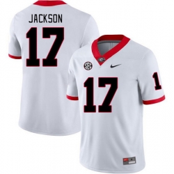 Men #17 Dan Jackson Georgia Bulldogs College Football Jerseys Stitched-White