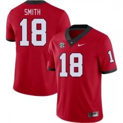 Men #18 C.J. Smith Georgia Bulldogs College Football Jerseys Stitched-Red