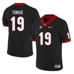 Men #19 Makiya Tongue Georgia Bulldogs College Football Jerseys Sale-Black