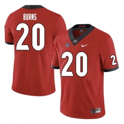 Men #20 Major Burns Georgia Bulldogs College Football Jerseys Sale-Red