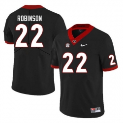 Men #22 Branson Robinson Georgia Bulldogs College Football Jerseys Sale-Black