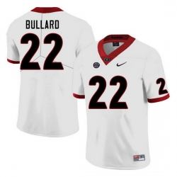 Men #22 Javon Bullard Georgia Bulldogs College Football Jerseys Sale-White