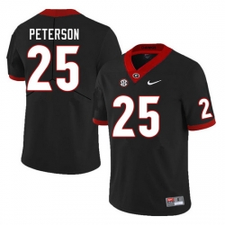 Men #25 Steven Peterson Georgia Bulldogs College Football Jerseys Sale-Black