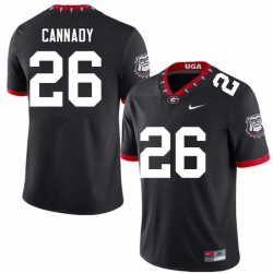 Men #26 Jehlen Cannady Georgia Bulldogs College Football Jerseys Sale-100th Anniversary