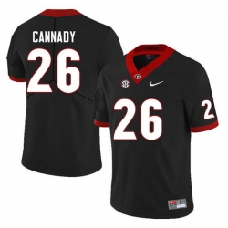 Men #26 Jehlen Cannady Georgia Bulldogs College Football Jerseys Sale-Black Anniversary