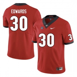 Men #30 Daijun Edwards Georgia Bulldogs College Football Jerseys Sale-Red Anniversary