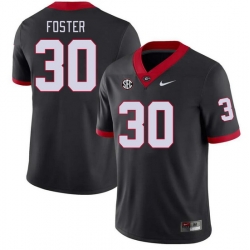 Men #30 Terrell Foster Georgia Bulldogs College Football Jerseys Stitched-Black