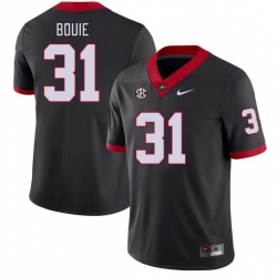 Men #31 Smoke Bouie Georgia Bulldogs College Football Jerseys Stitched-Black