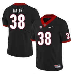 Men #38 Patrick Taylor Georgia Bulldogs College Football Jerseys Sale-Black