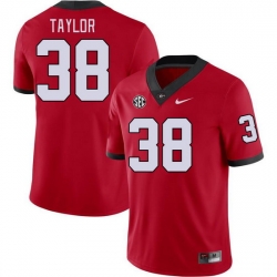 Men #38 Patrick Taylor Georgia Bulldogs College Football Jerseys Stitched-Red