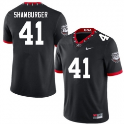 Men #41 Denton Shamburger Georgia Bulldogs College Football Jerseys Sale-100th Anniversary