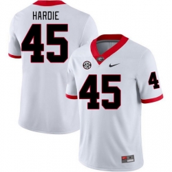 Men #45 Jacob Hardie Georgia Bulldogs College Football Jerseys Stitched-White