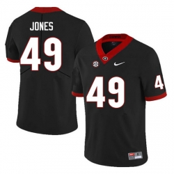 Men #49 Gleaton Jones Georgia Bulldogs College Football Jerseys Sale-Black Anniversary