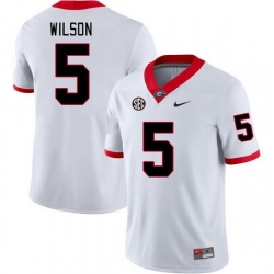 Men #5 Raylen Wilson Georgia Bulldogs College Football Jerseys Stitched-White