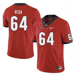 Men #64 JC Vega Georgia Bulldogs College Football Jerseys Sale-Red