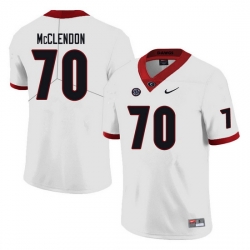 Men #70 Warren McClendon Georgia Bulldogs College Football Jerseys Sale-white