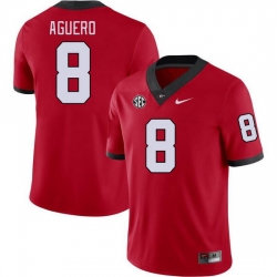 Men #8 Joenel Aguero Georgia Bulldogs College Football Jerseys Stitched-Red