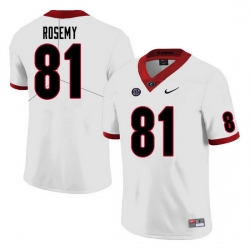 Men #81 Marcus Rosemy Georgia Bulldogs College Football Jerseys Sale-White