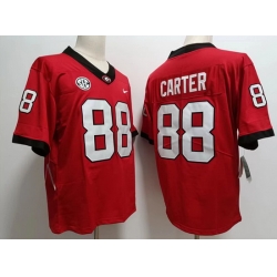 Men #88 Jalen Carter Georgia Bulldogs College Football Jerseys Sale Red