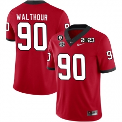 Men #90 Tramel Walthour Georgia Bulldogs 2022-23 CTP National Championship Football Jerseys