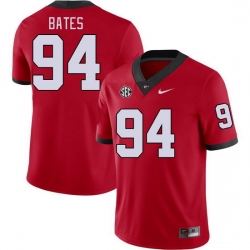 Men #94 Henry Bates Georgia Bulldogs College Football Jerseys Stitched-Red