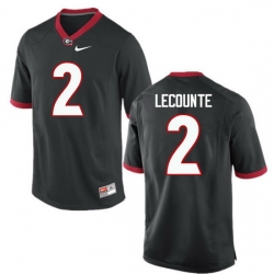 Men Georgia Bulldogs #2 Richard LeCounte College Football Jerseys-Black