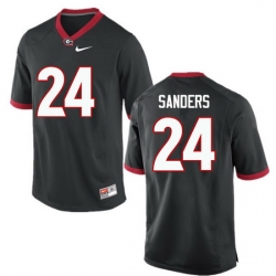 Men Georgia Bulldogs #24 Dominick Sanders College Football Jerseys-Black