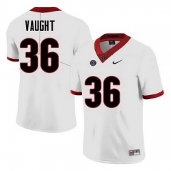 Men Georgia Bulldogs #36 Bender Vaught College Football Jerseys Sale-White