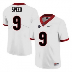 Men Georgia Bulldogs #9 Ameer Speed College Football Jerseys Sale-White