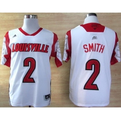 Louisville Cardinals 2 Russ Smith White College NCAA Jerseys