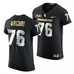 Michigan State Spartans Aj Arcuri 2021 22 Golden Edition Limited Football Black Jersey