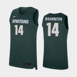 Michigan State Spartans Brock Washington Green Replica Men'S Jersey