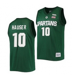 Michigan State Spartans Joey Hauser Green Alumni Commemorative Classic Jersey