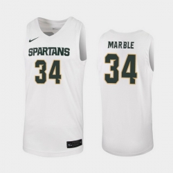 Michigan State Spartans Julius Marble White Replica Men'S Jersey