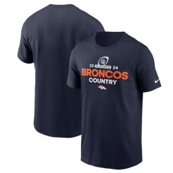 Men Denver Broncos Navy 2024 Playoffs T Shirt