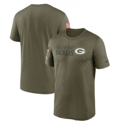 Men Green Bay Packers Olive 2022 Salute To Service Legend Team T Shirt