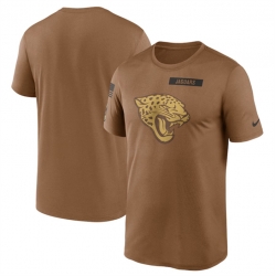 Men Jacksonville Jaguars 2023 Brown Salute To Service Legend Performance T Shirt