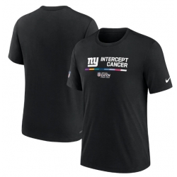 Men New York Giants 2022 Black Crucial Catch Performance T Shirt