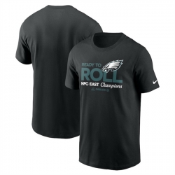 Men Philadelphia Eagles Black 2024 NFC East Champions Locker Room Trophy Collection T Shirt