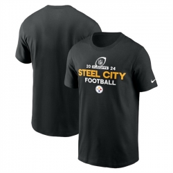 Men Pittsburgh Steelers Black 2024 Playoffs T Shirt