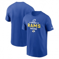 Men Los Angeles Rams Blue 2024 Playoffs T Shirt