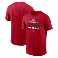 Men Tampa Bay Buccaneers Red 2024 Playoffs T Shirt