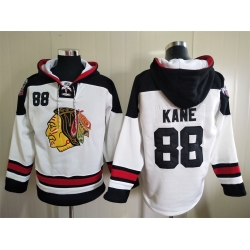 Men Chicago Blackhawks Patrick Kane 88 White Stitched NHL Hoodie