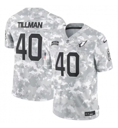 Men Arizona Cardinals 40 Pat Tillman 2024 Arctic Camo Salute To Service Limited Stitched Football Jersey