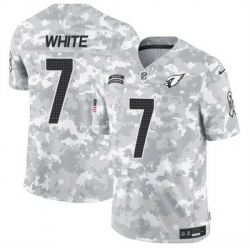 Men Arizona Cardinals 7 Kyzir White 2024 F U S E Arctic Camo Salute To Service Limited Stitched Football Jersey