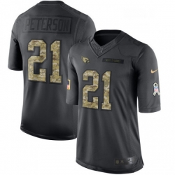 Men Nike Arizona Cardinals 21 Patrick Peterson Limited Black 2016 Salute to Service NFL Jersey