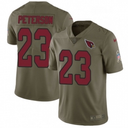 Men Nike Arizona Cardinals 23 Adrian Peterson Limited Olive 2017 Salute to Service NFL Jersey