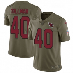 Men Nike Arizona Cardinals 40 Pat Tillman Limited Olive 2017 Salute to Service NFL Jersey