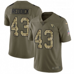 Men Nike Arizona Cardinals 43 Haason Reddick Limited OliveCamo 2017 Salute to Service NFL Jersey